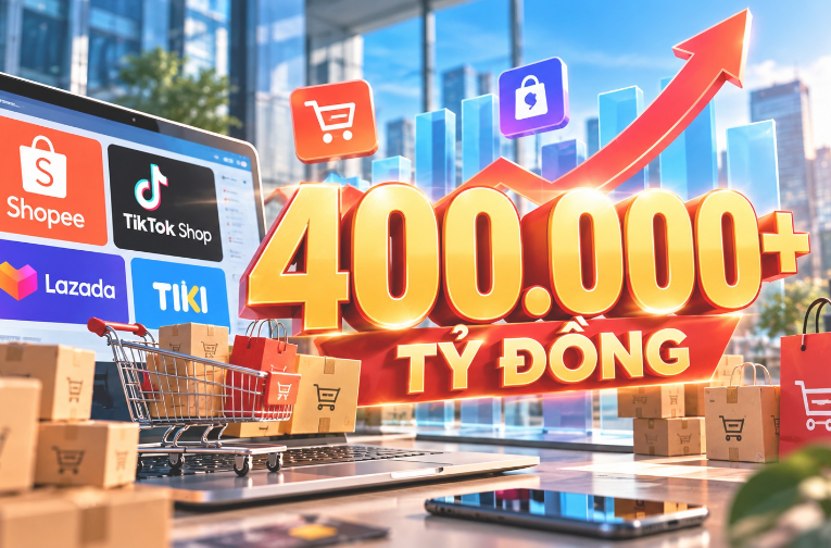 Thương mại điện tử Việt Nam vượt 400.000 tỷ đồng, doanh nghiệp đối mặt cuộc đua mới